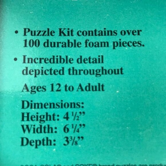 Vintage Coca-Cola 'The City Diner' 3D Collectible Foam Puzzle - Picture 6 of 9